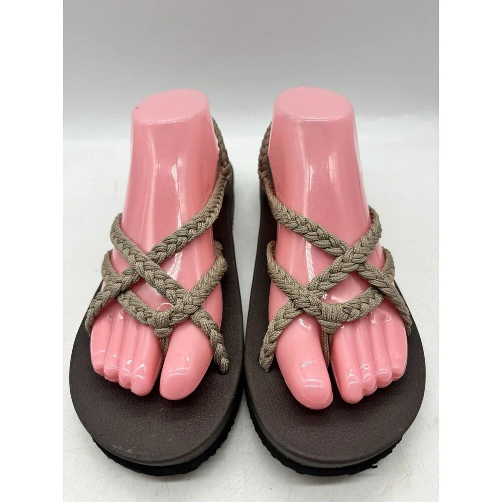PLAKA Lagoon Arch Support Sandals Women’s Sz 11 Braided Slingback Flats